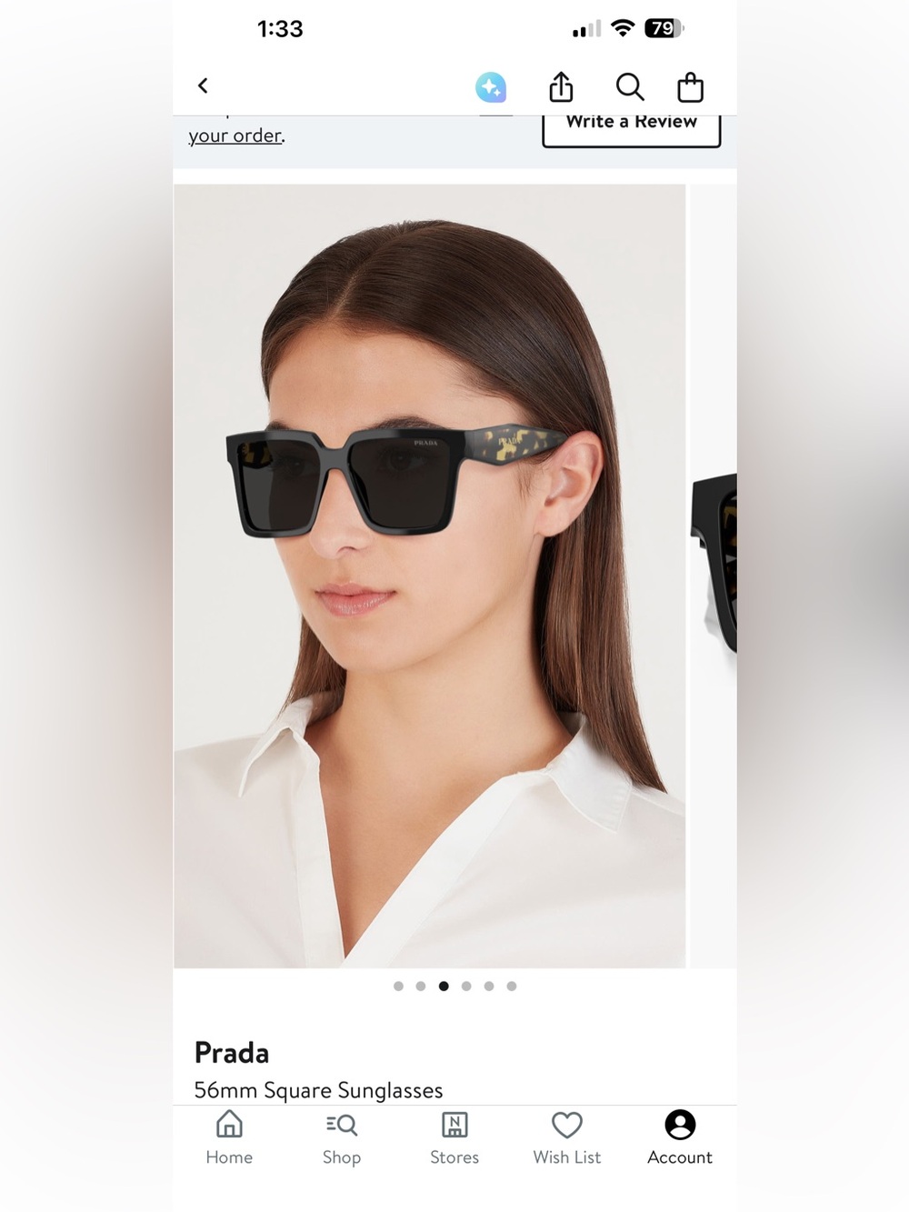 😎Prada 56mm Square Sunglasses😎 - Picture 9 of 9